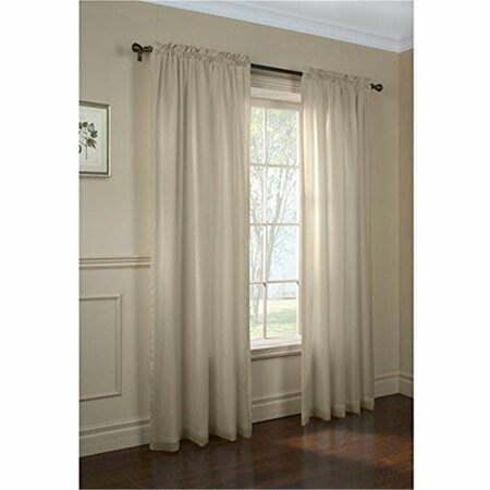 COMMONWEALTH HOME FASHIONS Commonwealth Home Fashion 84 in. Thermalogic Rhapsody Lined Light Filtering Voile Panel, Ivory 70489-100-84-008